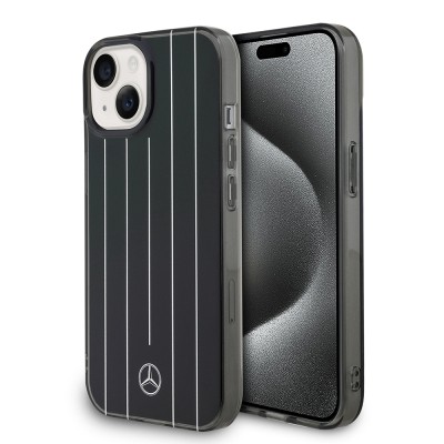 Apple iPhone 15 Case Mercedes Benz Original Licensed New Urban 3 IML Printed Parallel Line Patterned Cover - 3