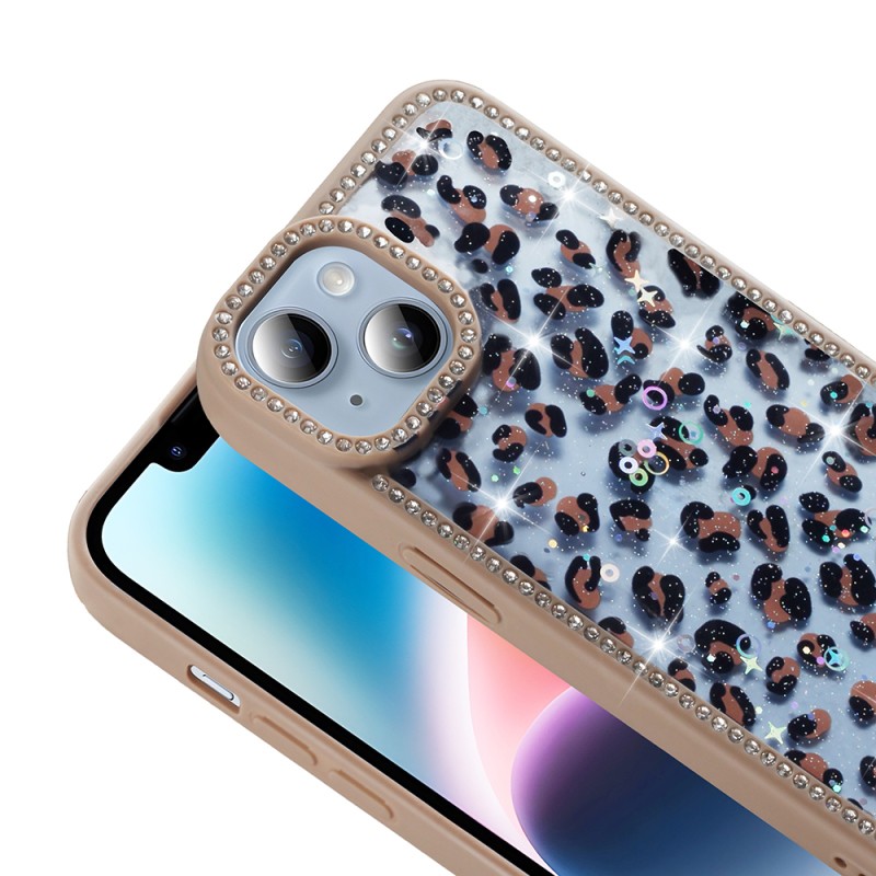 Apple iPhone 15 Case Stone and Glitter Design Zore Azra Cover - 8