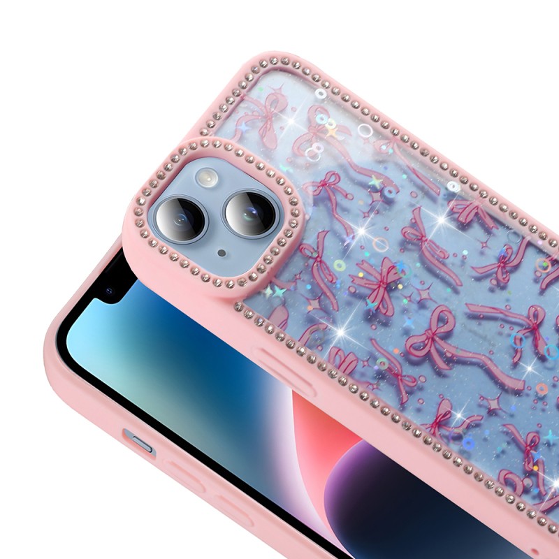 Apple iPhone 15 Case Stone and Glitter Design Zore Azra Cover - 10