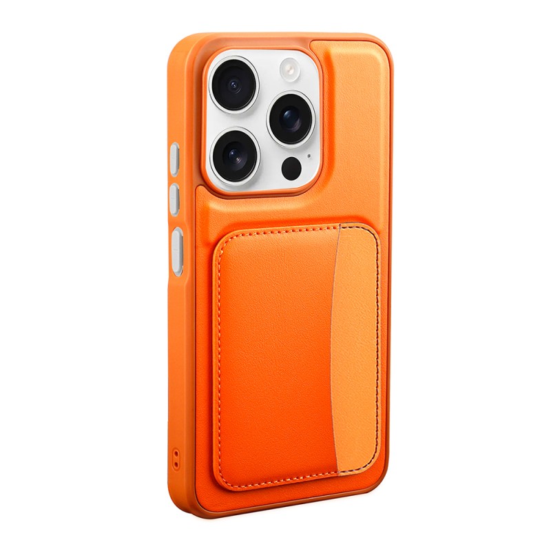 Apple iPhone 15 Case with Card Holder Zore X-Card Silicone Cover - 9