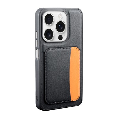 Apple iPhone 15 Case with Card Holder Zore X-Card Silicone Cover - 11