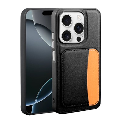 Apple iPhone 15 Case with Card Holder Zore X-Card Silicone Cover - 3