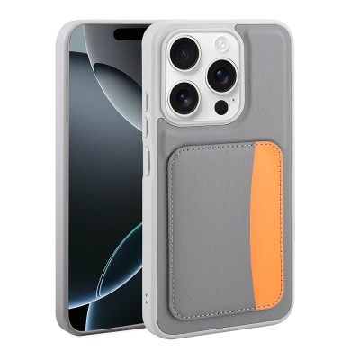 Apple iPhone 15 Case with Card Holder Zore X-Card Silicone Cover - 4