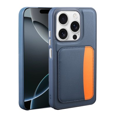 Apple iPhone 15 Case with Card Holder Zore X-Card Silicone Cover - 2