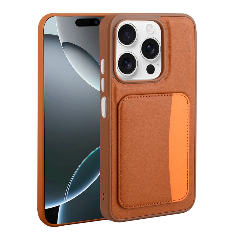Apple iPhone 15 Case with Card Holder Zore X-Card Silicone Cover - 6