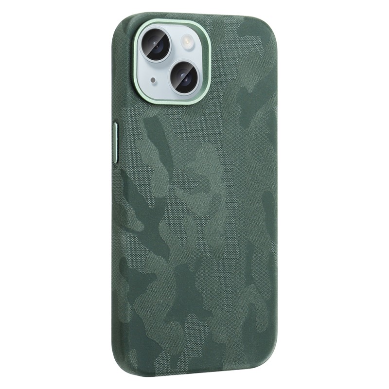 Apple iPhone 15 Case with M-Safe Charging Feature, Camouflage Design, Zore Sera Hard PC Cover - 6
