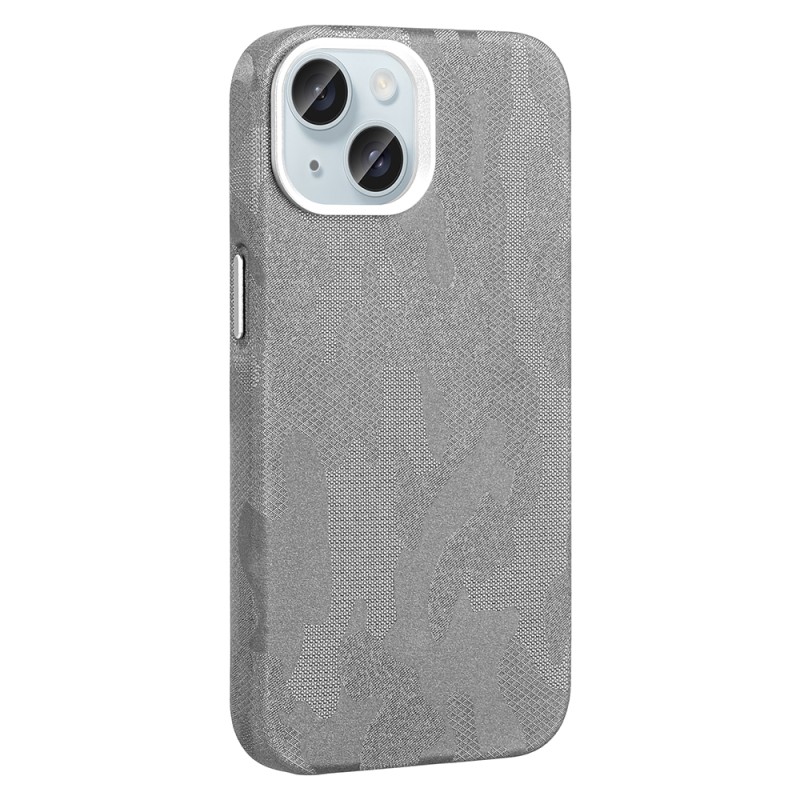 Apple iPhone 15 Case with M-Safe Charging Feature, Camouflage Design, Zore Sera Hard PC Cover - 7