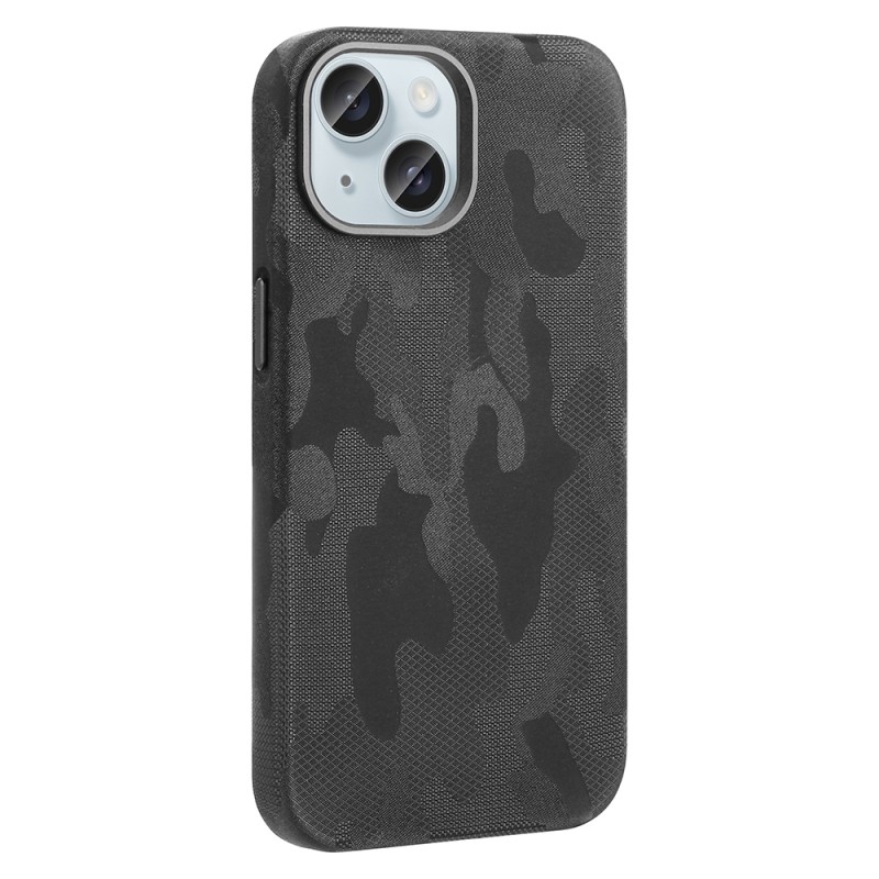 Apple iPhone 15 Case with M-Safe Charging Feature, Camouflage Design, Zore Sera Hard PC Cover - 8