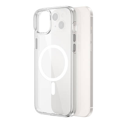 Apple iPhone 15 Case Wiwu BC-022 Transparent Transparent Cover with Magsafe Charging Feature - Wiwu