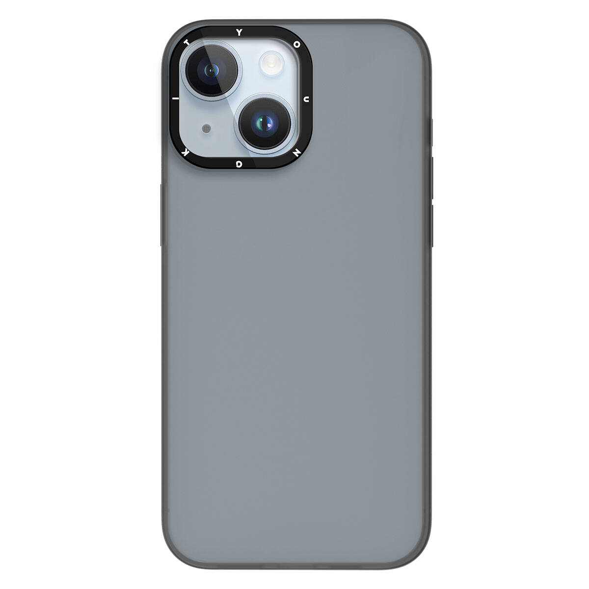 Apple iPhone 15 Kılıf Buzlu Mat Tasarım Youngkit Hidden Sand Serisi Kapak - Gri