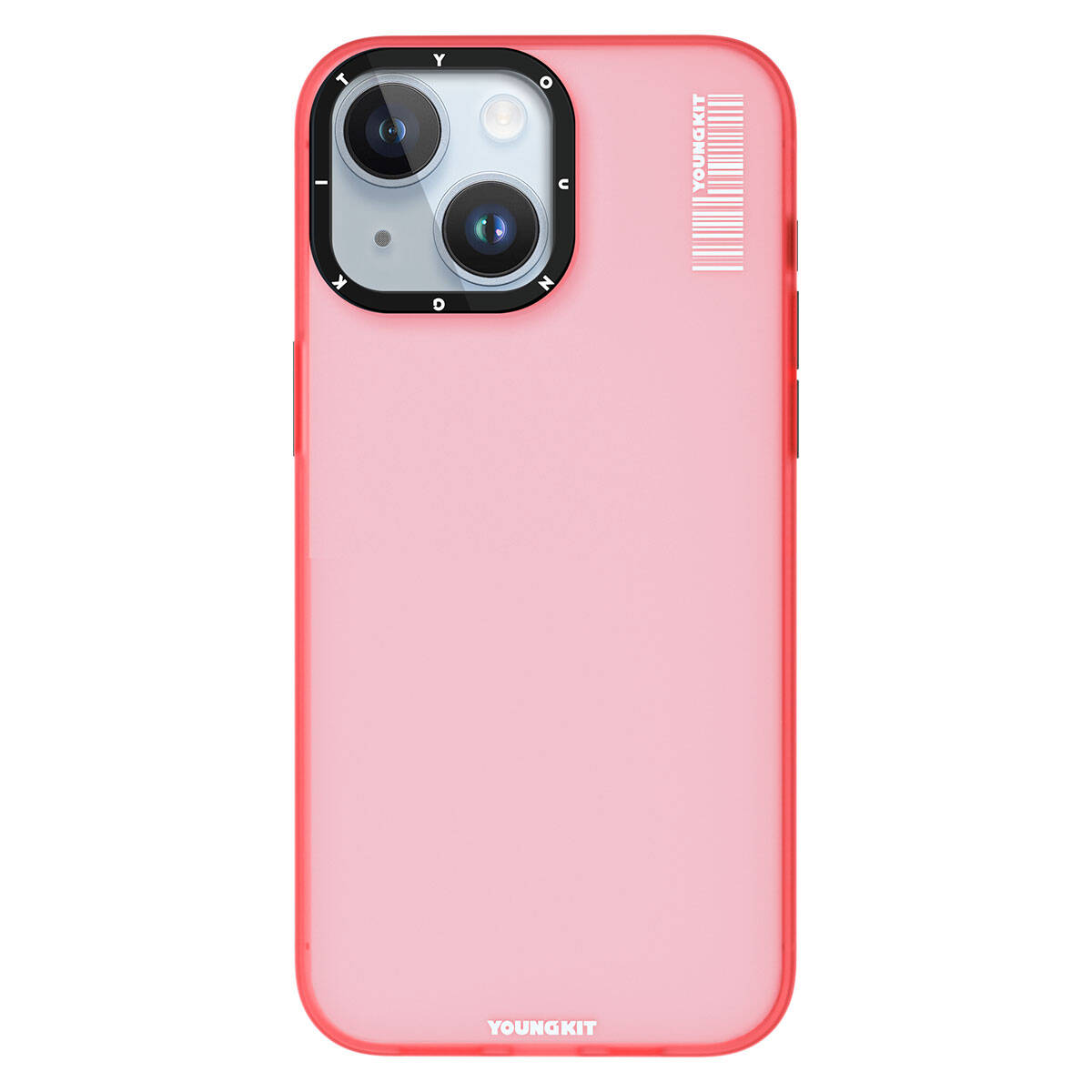 Apple iPhone 15 Kılıf Buzlu Mat Tasarım Youngkit Hidden Sand Serisi Kapak - Pembe
