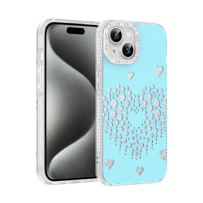 Apple iPhone 15 Kılıf Damla Taşlı Zore Rivas Sert PC Kapak - 3