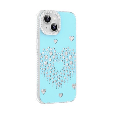 Apple iPhone 15 Kılıf Damla Taşlı Zore Rivas Sert PC Kapak - 5