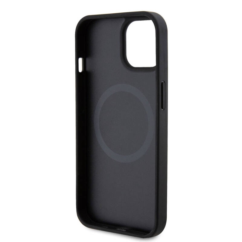 Apple iPhone 15 Kılıf Ferrari Orjinal Lisanslı M-safe Şarj Özellikli Metal Logolu PU Karbon Kapak - 7