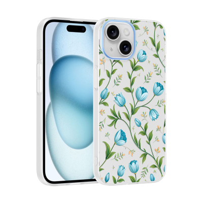 Apple iPhone 15 Kılıf Kamera Korumalı Desenli Zore Klip Kapak - Zore