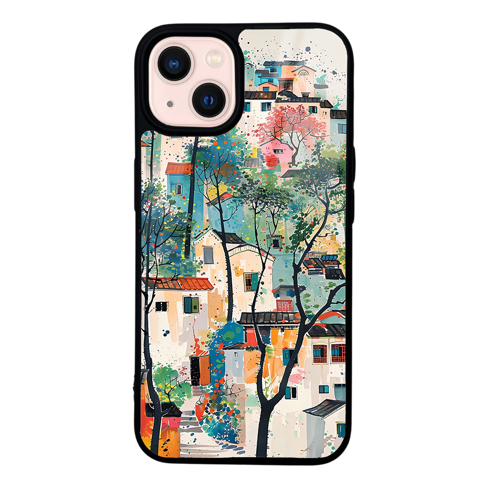 Apple iPhone 15 Kılıf Kamera Korumalı Desenli Zore Lusi Kapak - Evler