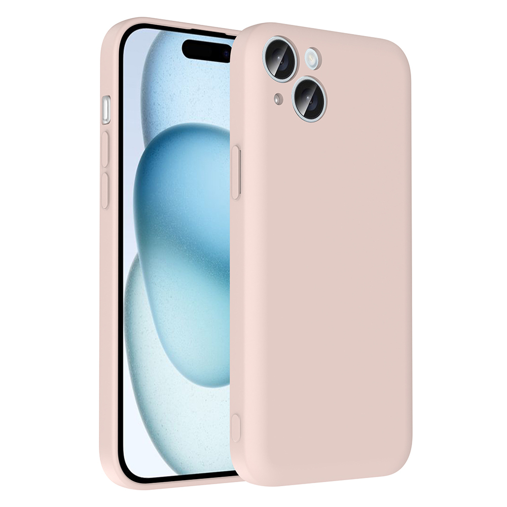 iPhone 15 Kılıf Kamera Korumalı Kartlık Hazneli NXXA Vitra Kapak - Pembe