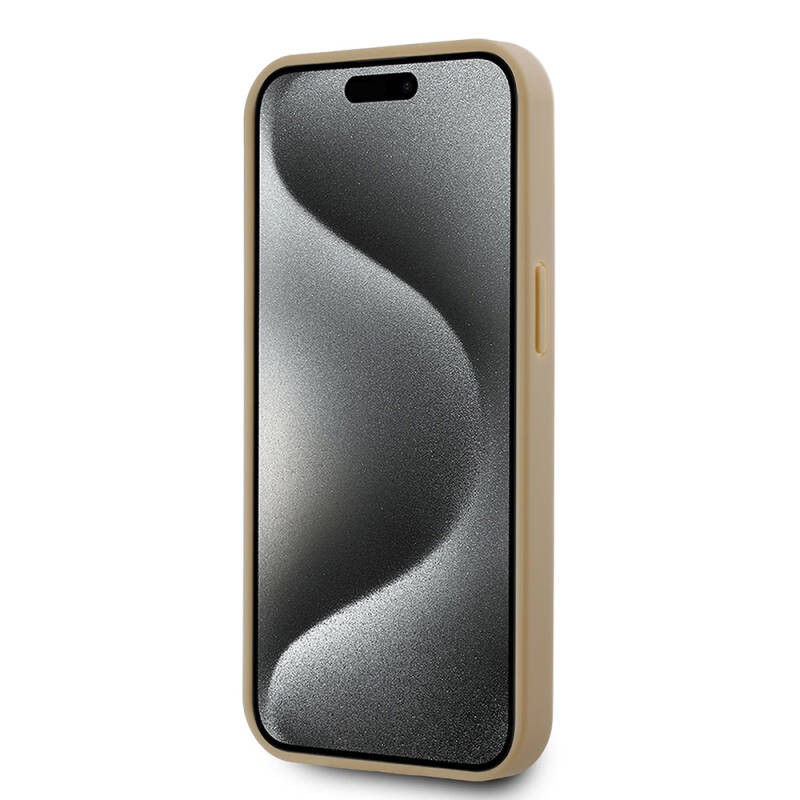 Apple iPhone 15 Kılıf Karl Lagerfeld Orjinal Lisanslı M-safe Şarj Özellikli KL Yazılı Hot Stamp Kapak - 10