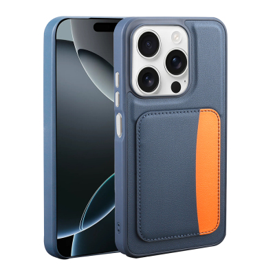 Apple iPhone 15 Kılıf Kartlıklı Zore X-Kart Silikon Kapak - Zore