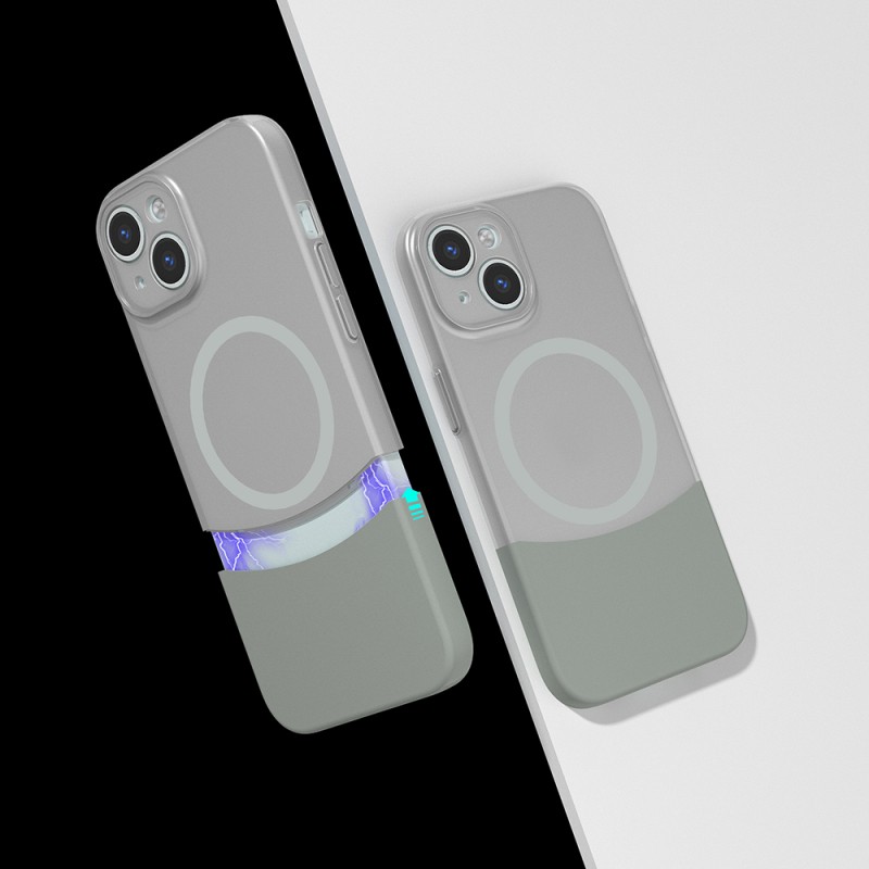 Apple iPhone 15 Kılıf M-Safe Şarj Özellikli Mıknatıslı Zore Duble Kapak - 2