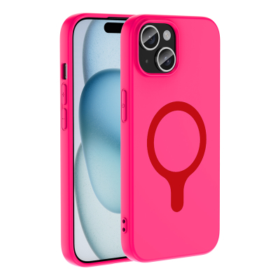 Apple iPhone 15 Kılıf M-Safe Şarj Özellikli Zore Aris Silikon Kapak - Zore
