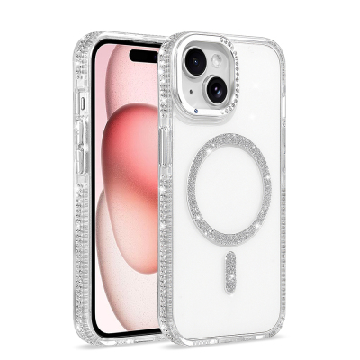 Apple iPhone 15 Kılıf M-safe Şarj Özellikli Zore Tera Silikon Kapak - Zore