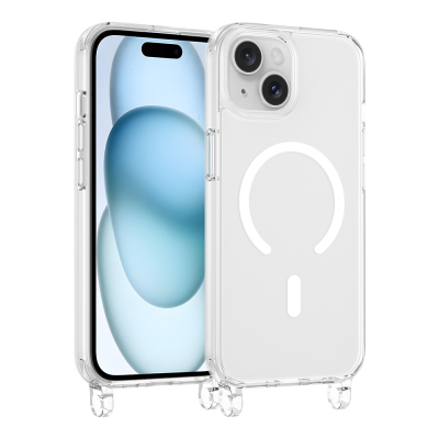 Apple iPhone 15 Kılıf M-safe Şarj Özellikli Zore X-Rop Kapak - Zore