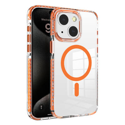 Apple iPhone 15 Kılıf M-safe Şarj Özellikli Airbagli Takılabilir Askı Aparatlı Zore Nana Kapak - Zore