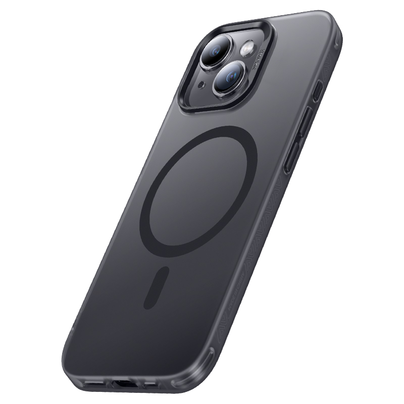 Apple iPhone 15 Kılıf M-safe Şarj Özellikli Benks Lucid Armor Kapak - Siyah