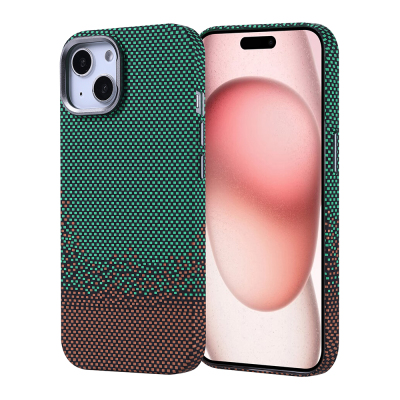 Apple iPhone 15 Kılıf M-safe Şarj Özellikli Karbon Fiber Görünümlü Zore Nekst Kapak - Zore