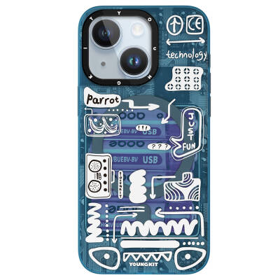 Apple iPhone 15 Kılıf M-safe Şarj Özellikli Youngkit Dark Matter Serisi Kapak - Youngkit