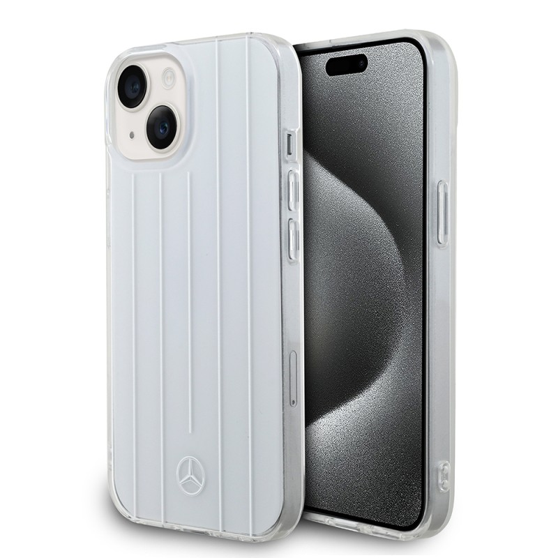 Apple iPhone 15 Kılıf Mercedes Benz Orjinal Lisanslı New Urban 3 IML Baskılı Paralel Çizgi Desenli Kapak - 1