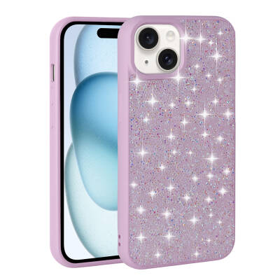 Apple iPhone 15 Kılıf Parlak Taşlı Tasarım Zore Pırlanta Kapak - Zore