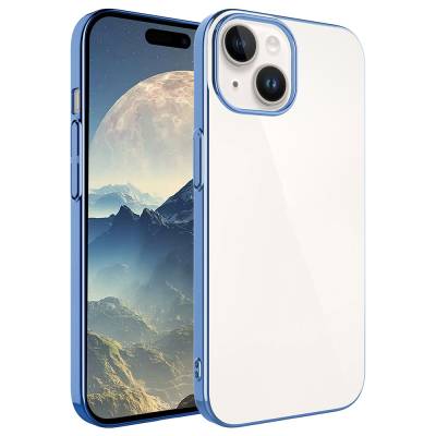 Apple iPhone 15 Kılıf Sert PC Renkli Çerçeveli Zore Riksos Kapak - Zore