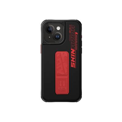 Apple iPhone 15 Kılıf SkinArma Standlı Deri Görünümlü Slate Kapak - Skinarma