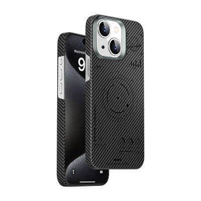 Apple iPhone 15 Kılıf Wiwu HHX-016 Karbon Fiber 600D Mars Kapak - Wiwu