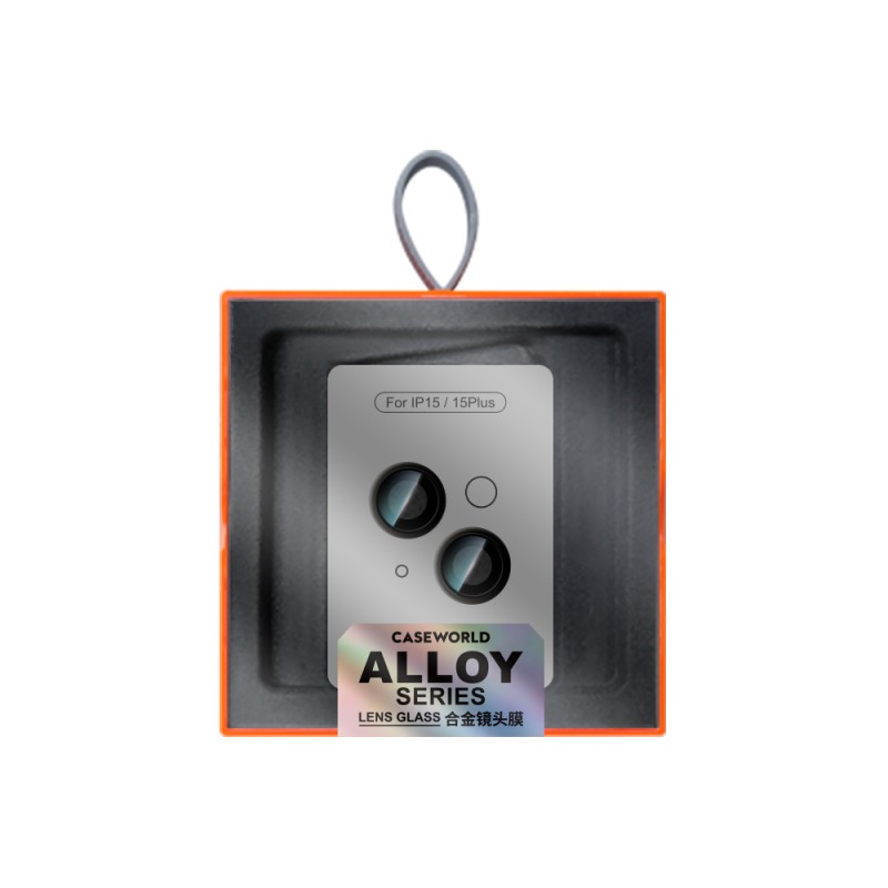 Apple iPhone 15 Plus CaseWorld Alloy Series Oleophobic Anti-Reflective Camera Lens Protector - 6