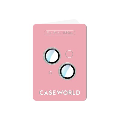 Apple iPhone 15 Plus CaseWorld Alloy Sparkling Diamond Series Stone Lens Protector - 8