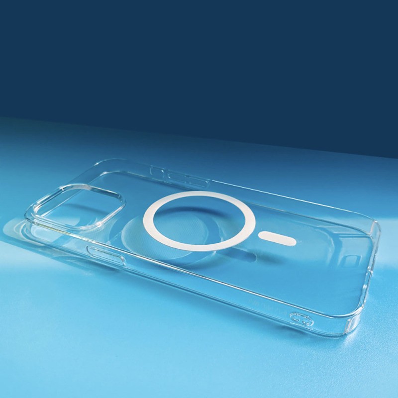 Apple iPhone 15 Plus Kamera Korumalı M-Safe Şarj Özellikli Şeffaf Zore London Sert PC Kapak - 9
