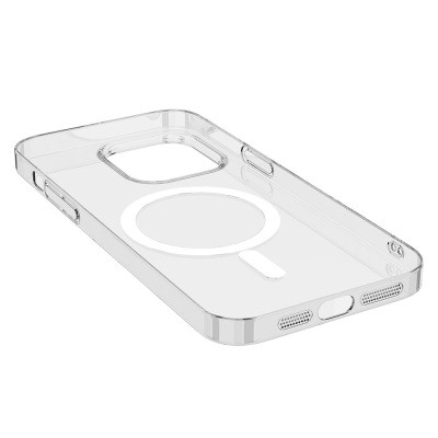 Apple iPhone 15 Plus Kamera Korumalı M-Safe Şarj Özellikli Şeffaf Zore London Sert PC Kapak - 5