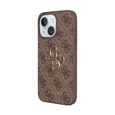 Apple iPhone 15 Plus Kılıf Guess Orjinal Lisanslı PU Deri 4G Büyük Metal Logolu Çapraz Vücut Askılı Kapak - 10