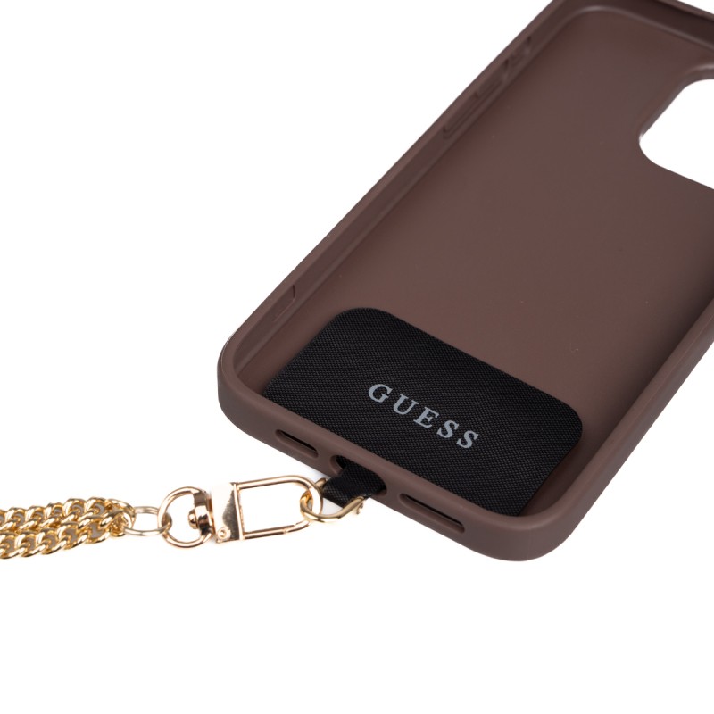 Apple iPhone 15 Plus Kılıf Guess Orjinal Lisanslı PU Deri 4G Büyük Metal Logolu Çapraz Vücut Askılı Kapak - 12