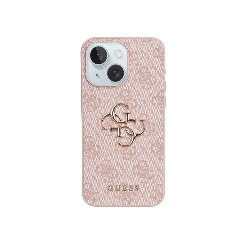 Apple iPhone 15 Plus Kılıf Guess Orjinal Lisanslı PU Deri 4G Büyük Metal Logolu Çapraz Vücut Askılı Kapak - 14
