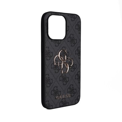 Apple iPhone 15 Plus Kılıf Guess Orjinal Lisanslı PU Deri 4G Büyük Metal Logolu Çapraz Vücut Askılı Kapak - 20