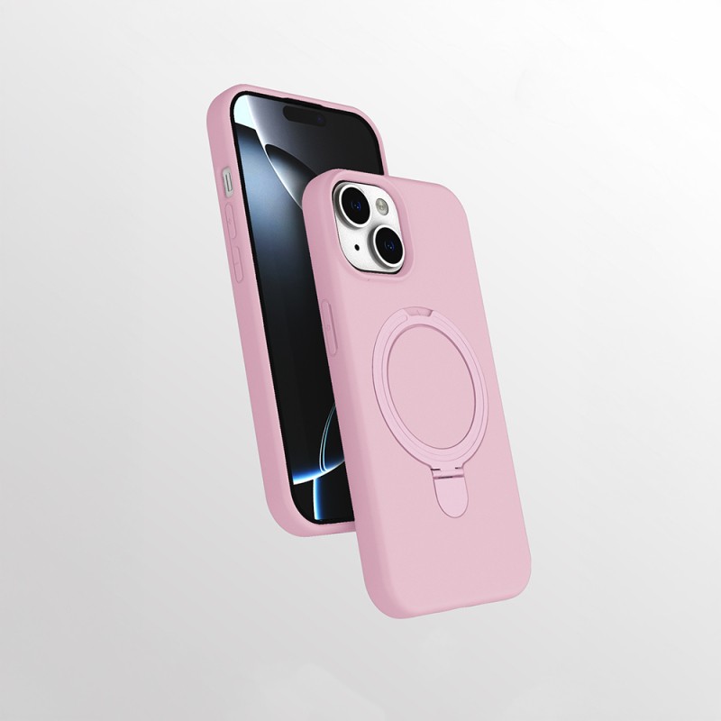 Apple iPhone 15 Plus Kılıf M-safe Şarj Özellikli Standlı Zore Samara Kapak - 1