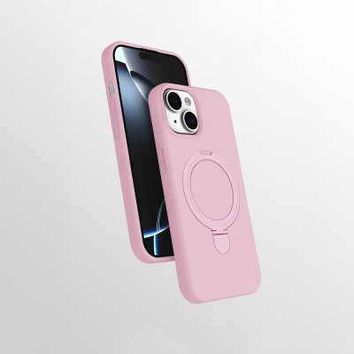 Apple iPhone 15 Plus Kılıf M-safe Şarj Özellikli Standlı Zore Samara Kapak - 2