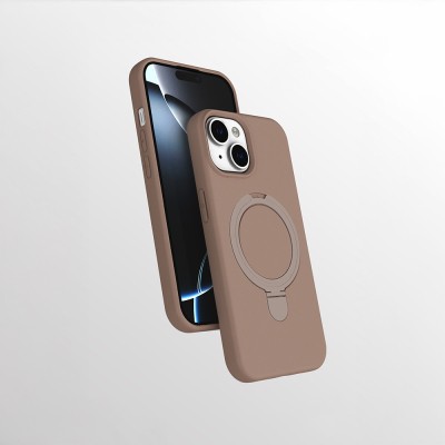Apple iPhone 15 Plus Kılıf M-safe Şarj Özellikli Standlı Zore Samara Kapak - 5