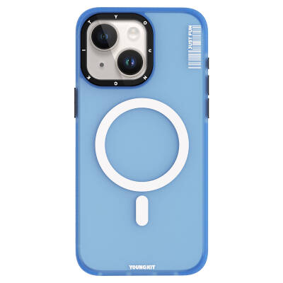 Apple iPhone 15 Plus Kılıf M-safe Şarj Özellikli Youngkit Colored Sand Serisi Kapak - Youngkit