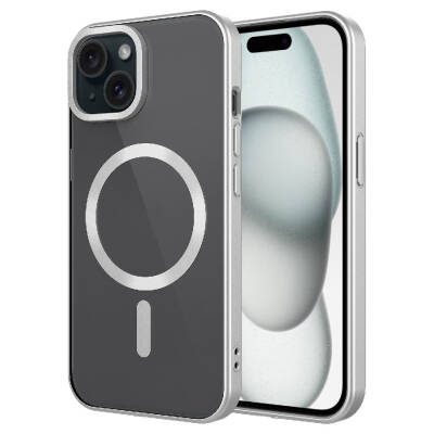 Apple iPhone 15 Plus Kılıf Mat Tasarımlı M-safe Wireless Şarj Özellikli Zore Mat Setro Kapak - Zore