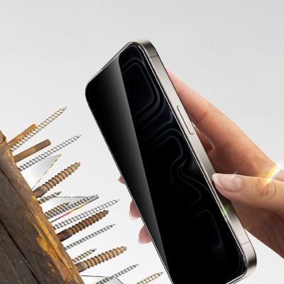Apple iPhone 15 Plus Zore 2.5D Oliv Privacy Temperli Cam Ekran Koruyucu + Kolay Uygulama Aparatı - 9